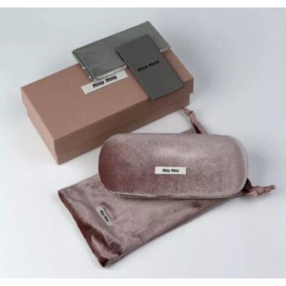 MIU MIU MU 56ZS ZVN5S0 Gold Dark Grey Lens Women Sunglasses AUTHENTIC - Picture 8 of 8